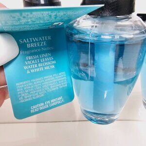 3 SALTWATER BREEZE Bath Body Works Wallflower Refill Bulbs NEW
